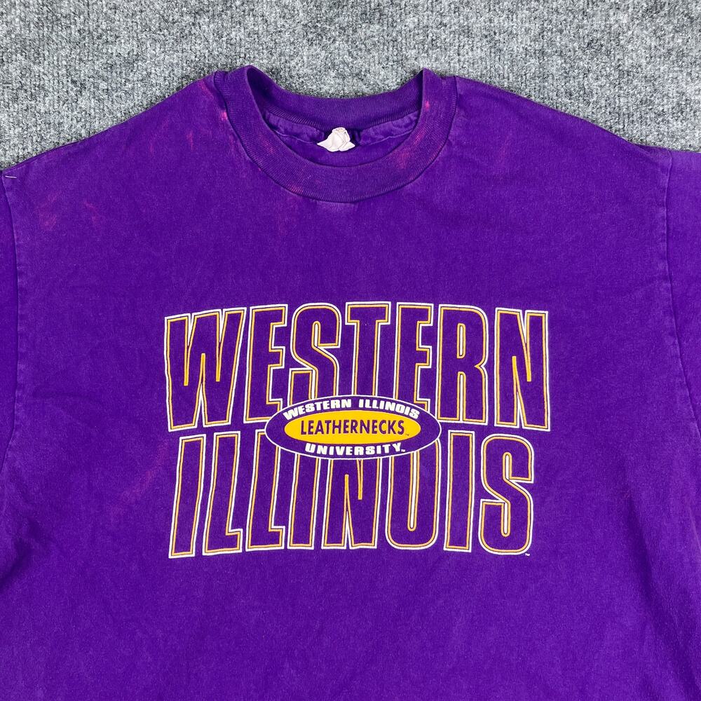 The Cotton Exchange‎ T-Shirt Mens XL Purple Leathernecks College Vintage Graphic